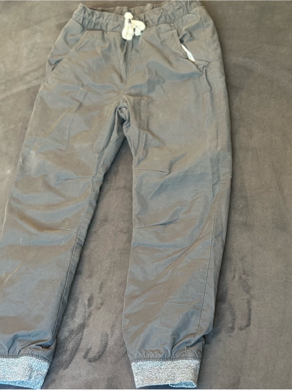 Cat & Jack Men's Charcoal Gray Drawstring Joggers